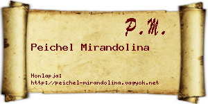 Peichel Mirandolina névjegykártya